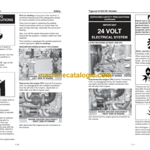 Tigercat 610C Skidder Service Manual (6100301 – 6101100) (28409A)