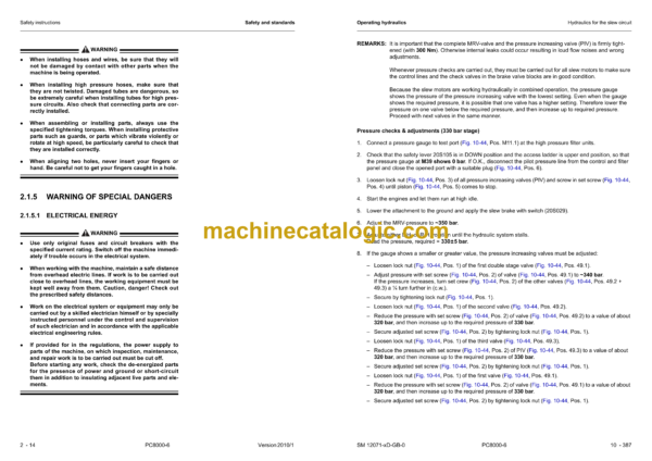 Komatsu PC8000-6 Hydraulic Excavator Shop Manual (12071-upD-GB-01)