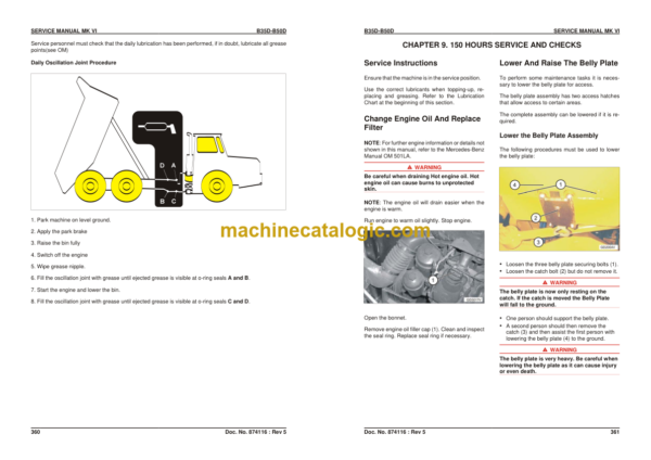 Hitachi B35D, B40D, B45D, B50D BELL Articulated Dump Truck Large ADT Mk VI Service Manual