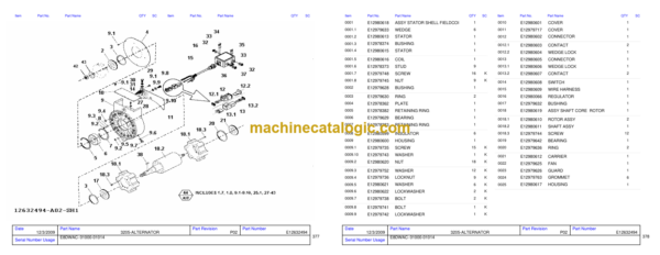 Hitachi EH5000 8DWAC, 8DW, 401RD, 402RD, 403RD Parts Catalog