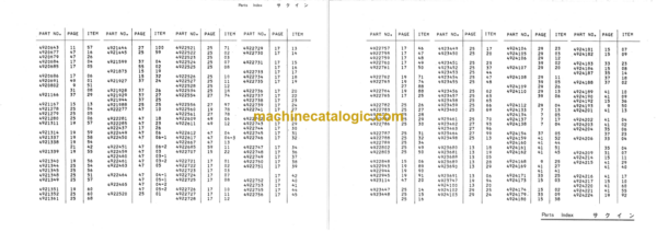 Hitachi C20 Power Reach Parts Catalog