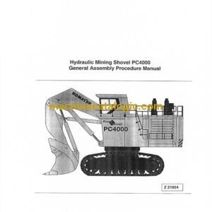 Komatsu PC4000 Hydraulic Mining Shovel Shop Manual