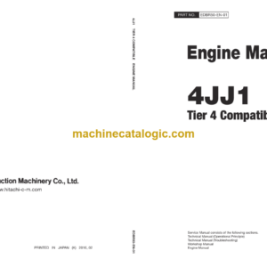 Hitachi 4JJ1 Tier 4 Compatible Engine Manual