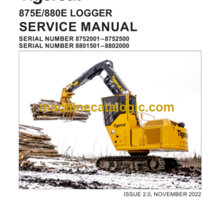 Tigercat 875E, 880E Logger Service Manual (8752001–8753000) (62825AENG)