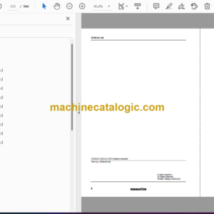 Komatsu PC228US-3E0, PC228USLC-3E0 Galeo Hydraulic Excavator Shop Manual (UEN01418-04)