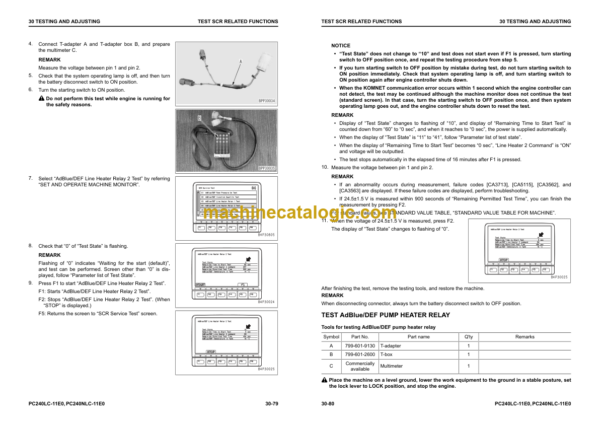 Komatsu PC240LC-11E0 PC240NLC -11E0 Hydraulic Excavator Shop Manual (UENBM00660)