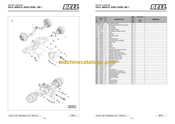 BELL B40D B35D - MK 7 Parts Manual