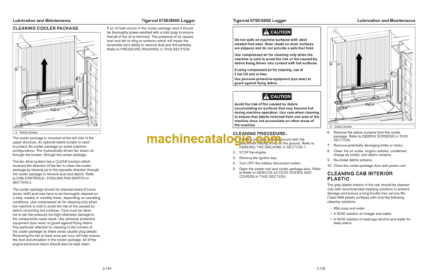 Tigercat 875E, 880E Logger Service Manual (8752001–8753000) (62825AENG)