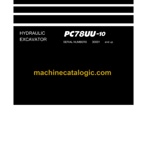 Komatsu PC78UU-10 Hydraulic Excavator Shop Manual (SEN06659-05)