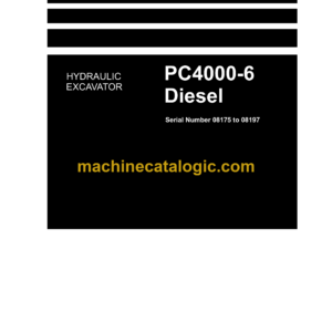 Komatsu PC4000-6 Diesel Hydraulic Excavator Shop Manual (0608175-08197)