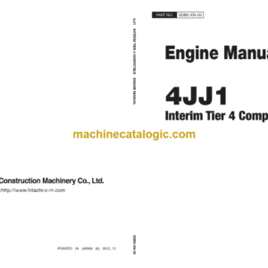 Hitachi 4JJ1 Interim Tier 4 Compatible Engine Manual