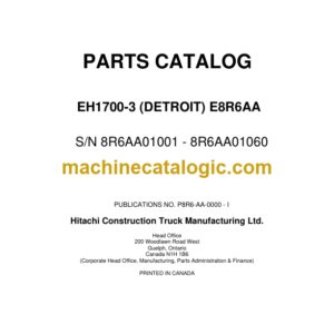 Hitachi EH1700-3 8R6AA Parts Catalog