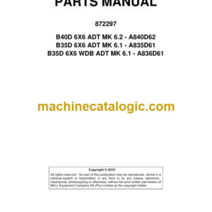 BELL B35D Mk 6.1,B40D Mk 6.1 & B40D Mk 6.2 ADT Parts Manual