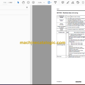 Komatsu PC4000-6 Diesel Hydraulic Excavator Shop Manual (0608175-08197)