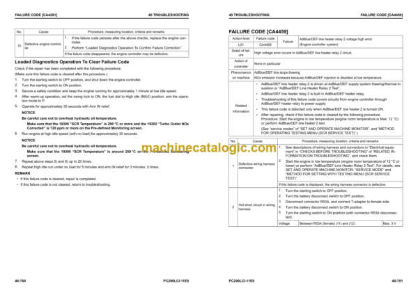 Komatsu PC290LCi -11E0 Hydraulic Excavator Shop Manual (SEN06802-01)