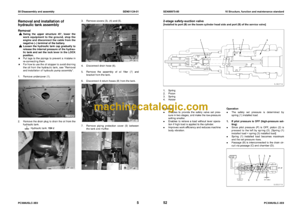 Komatsu PC308USLC-3E0 Hydraulic Excavator Shop Manual (SEN00964-08)