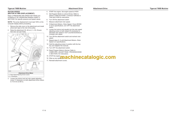 Tigercat 760B Mulcher Service Manual (7600501 - 7601000) (60142AENG)