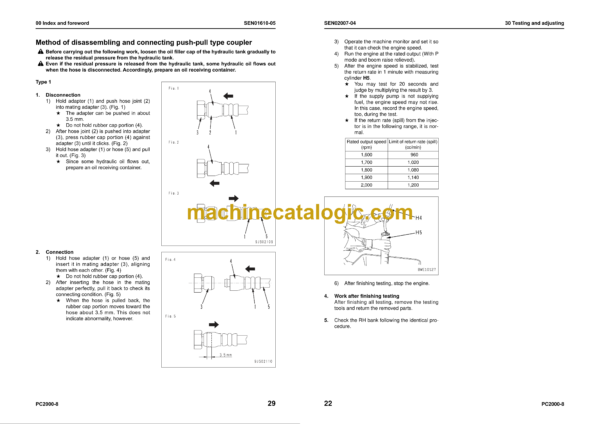 Komatsu PC2000-8 Hydraulic Excavator Shop Manual (SEN01607-35)