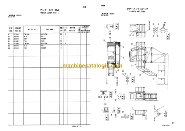 Hitachi CX040-0201- High-Mount Cab Spec. Crawler Crane Parts Catalog