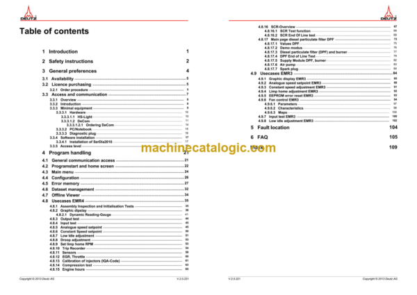 Hitachi SerDia2010 Engine Manual