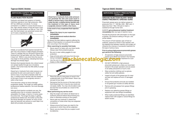 Tigercat E620C Skidder Service Manual (6205001 - 6205200) (31225A)