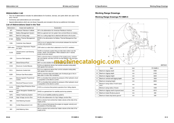 Komatsu PC18MR-5 Hydraulic Excavator Shop Manual (WENBM00330)