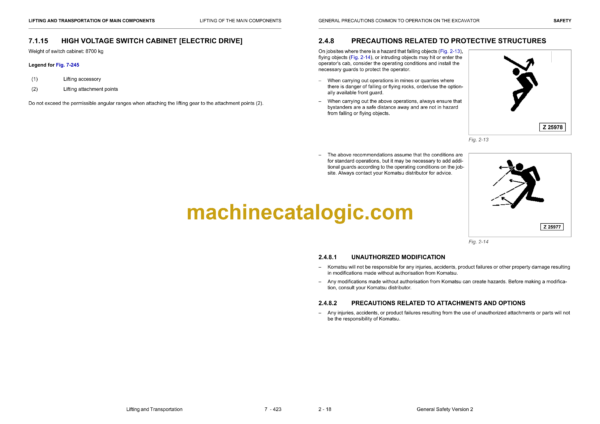 Komatsu PC8000E-6 Hydraulic Excavator Shop Manual (12089 up -EN-3)