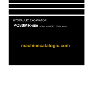 Komatsu PC80MR-5E0 Hydraulic Excavator Shop Manual (WENBM00250)