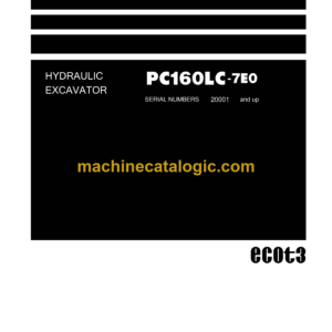 Komatsu PC160LC-7E0 Hydraulic Excavator Shop Manual (SEN01892-05)