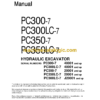 Komatsu PC300-7 PC300LC-7 PC350-7 PC350LC-7 Hydraulic Excavator Shop Manual (SEBM025808)