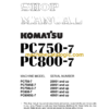 Komatsu PC750-7 PC800-7 Hydraulic Excavator Shop Manual (SEBM031314)