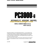 Komatsu PC3000-6 Hydraulic Mining Shovel Service Manual