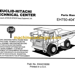 Hitachi EH750-404TD Parts Catalog