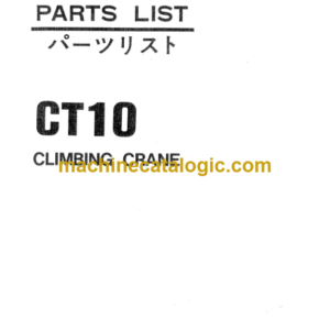 Hitachi CT10 Climbing Crane Parts Catalog