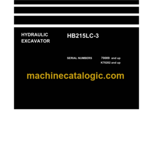 Komatsu HB215LC-3 Hydraulic Excavator Shop Manual (UENBM00690)