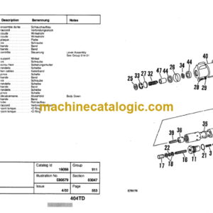 Hitachi EH750-404TD Parts Catalog