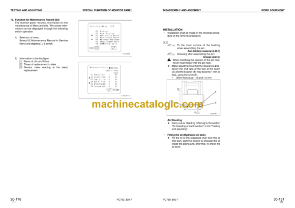 Komatsu PC750-7 PC800-7 Hydraulic Excavator Shop Manual (SEBM031314)