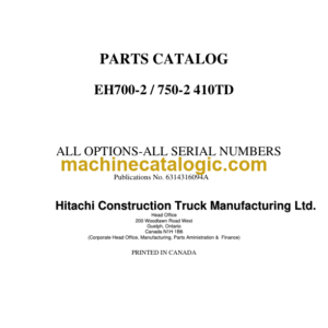 Hitachi EH700-2, EH750-2 All Option - All Serial Numbers Parts Catalog