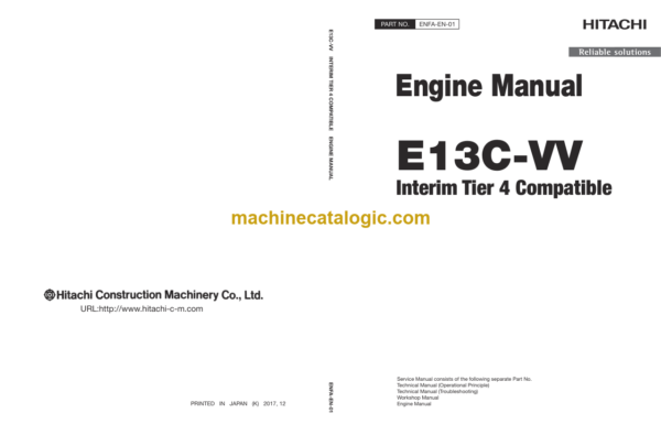 Hitachi E13C-VV Interim Tier 4 Compatible Engine Manual