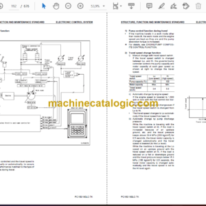 Komatsu PC160LC-7K PC180LC-7K Hydraulic Excavator Shop Manual (UEBM002200)