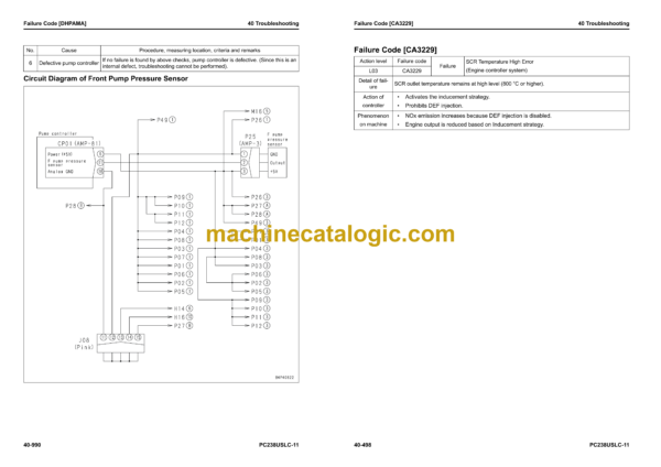 Komatsu PC238USLC-11 Hydraulic Excavator Shop Manual (SEN06635-16)