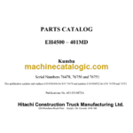 Hitachi EH4500 401MD, 401MDD, 402MD, 402MDC 411MD Parts Catalog