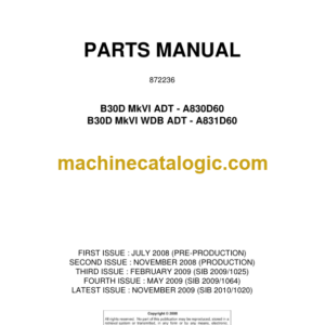 BELL B30D Mk VI ADT, B30D Mk VI WDB ADT Parts Manual