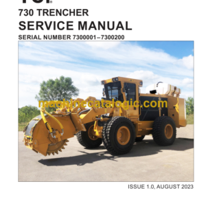 Tigercat 730 Trencher Service Manual (7300001–7300200) (68284AENG)