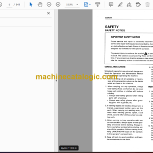 Komatsu PC120-6 Excel Hydraulic Excavator Shop Manual (SEBM010404)