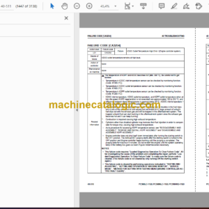 Komatsu PC360LC-11E0 PC360NLC-11E0 PC390HRD-11E0 Hydraulic Excavator Shop Manual (UENBM00494)