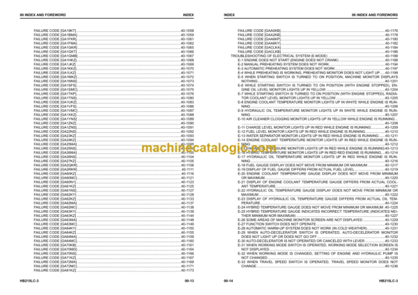 Komatsu HB215LC-3 Hydraulic Excavator Shop Manual (UENBM00463)