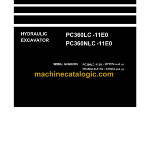 Komatsu PC360LC-11E0 PC360NLC-11E0 Hydraulic Excavator Shop Manual (UENBM00710)