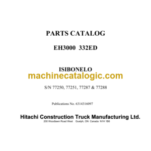 Hitachi EH3000-332ED, 332EDC Parts Catalog