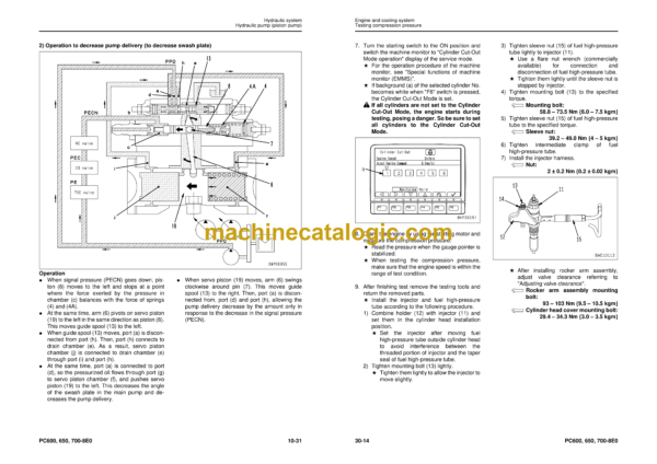 Komatsu PC600-8E0 PC600LC-8E0 PC650-8E0 PC650LC-8E0 PC700LC-8E0 Hydraulic Excavator Shop Manual (SEN05377-10)